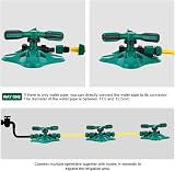 Garden Sprinkler 360° 3 Arm Rotating, 31-48 ft Reach view 3