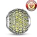 Glamulet 925 Sterling Sliver Lucky Birthstone Paved Crystal Charms Beads Fits Bracelet, August Olive Green, Ideal Jewelry Gifts for Lover, Women, Mom, Wife, Girls