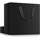 EUSOAR Gift Wrap Bags in Bulk, 12 Pack 8.6x3.9x7 inches Small Kraft Paper Bags with Handles, Heavy Duty Bags for Wedding, Grocery, Boutique, Retail, Business, Party Favors, Baby Showers, Birthdays