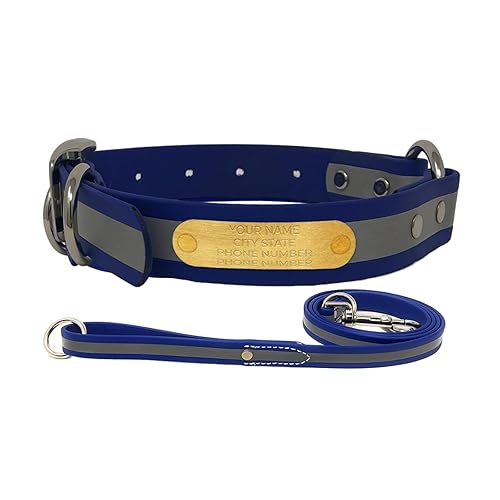 Regal Dog Products Large Blue with Custom Engraved Reflective Dog