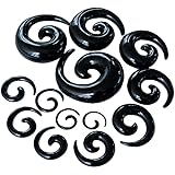 shokk - Dilatador de espiral, de caracol, negro, de acrílico ...