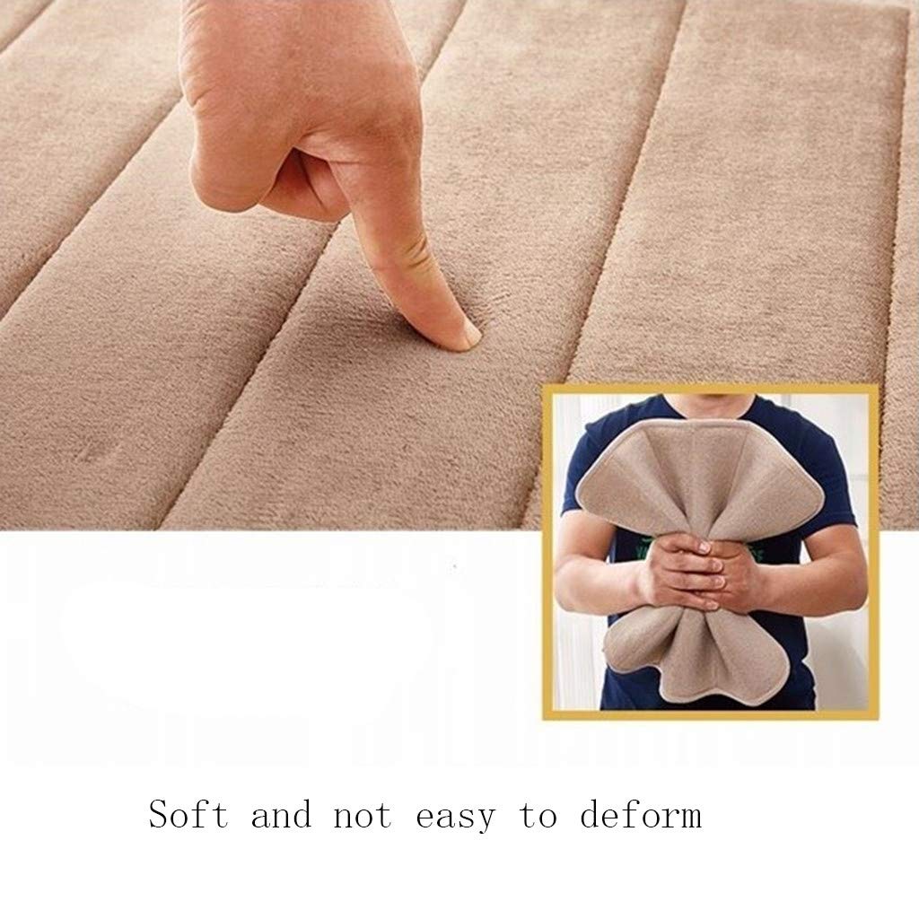 Houshelp Bath Mat Non Slip Absorbent Super Cozy Velvet Bathroom Rug Carpet Soft and Comfortable Water Absorption Mat Brown