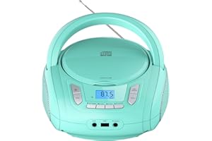 WIITHINK Portable CD Player Boombox with Bluetooth,FM Radio,USB MP3 Playback,AUX-in,Headphone Jack,CD-R/RW and MP3 CDs Compatible,CD Players for Home or Outdoor