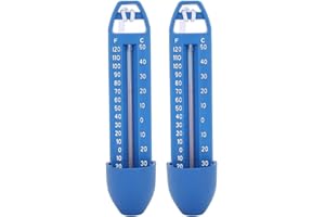 2Pcs 6.5 x 1.5 in Pool Thermometer Floating,Thermometer for Swimming Pools SPA Hot Spring Indoor Outdoor