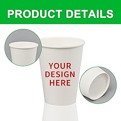 ECOEXTRA Custom Paper Cups, Personalized Disposable