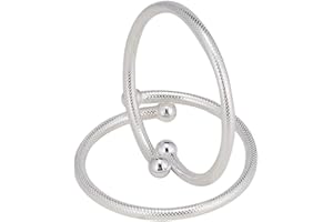 Tongari 925 Silver Fancy Baby Hollow Pipe Kada for Baby Boys & Girls (2 Year to 4 Year, Diameter - 4.5 cm), Sterling Silver ,