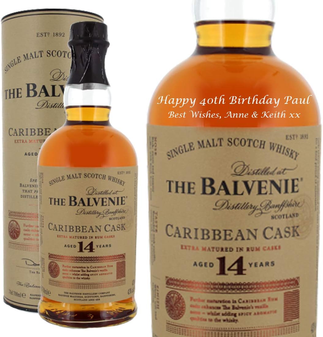 Personalised Balvenie 14 Year Old Caribbean Cask 70cl