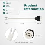 DiCUNO GU10 Lamp Holder 0.75mm² Ceramic Base 15cm Wire 300W 2A 10 Pack view 3