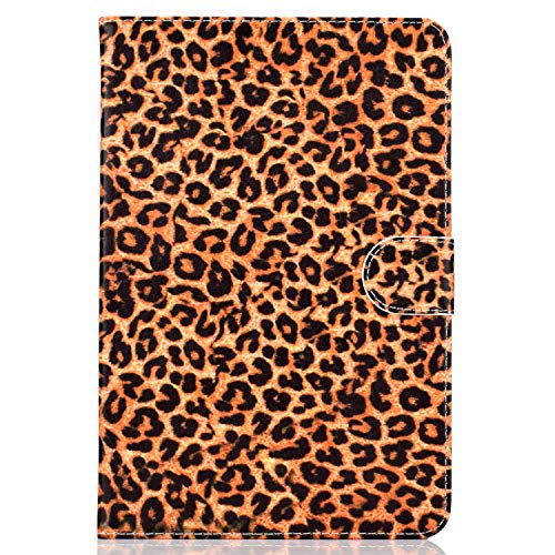 Universal Case for 8" Tablet,Protective Cover for iPad Mini, Galaxy Tab A 8.0, Tab S2 8.0, Tab E 8.0,Fire HD 8 2015/2016/2017, Huawei MediaPad, Lenovo Tab 4 8",Case for All 8" Tablet (Yellow Leopard)