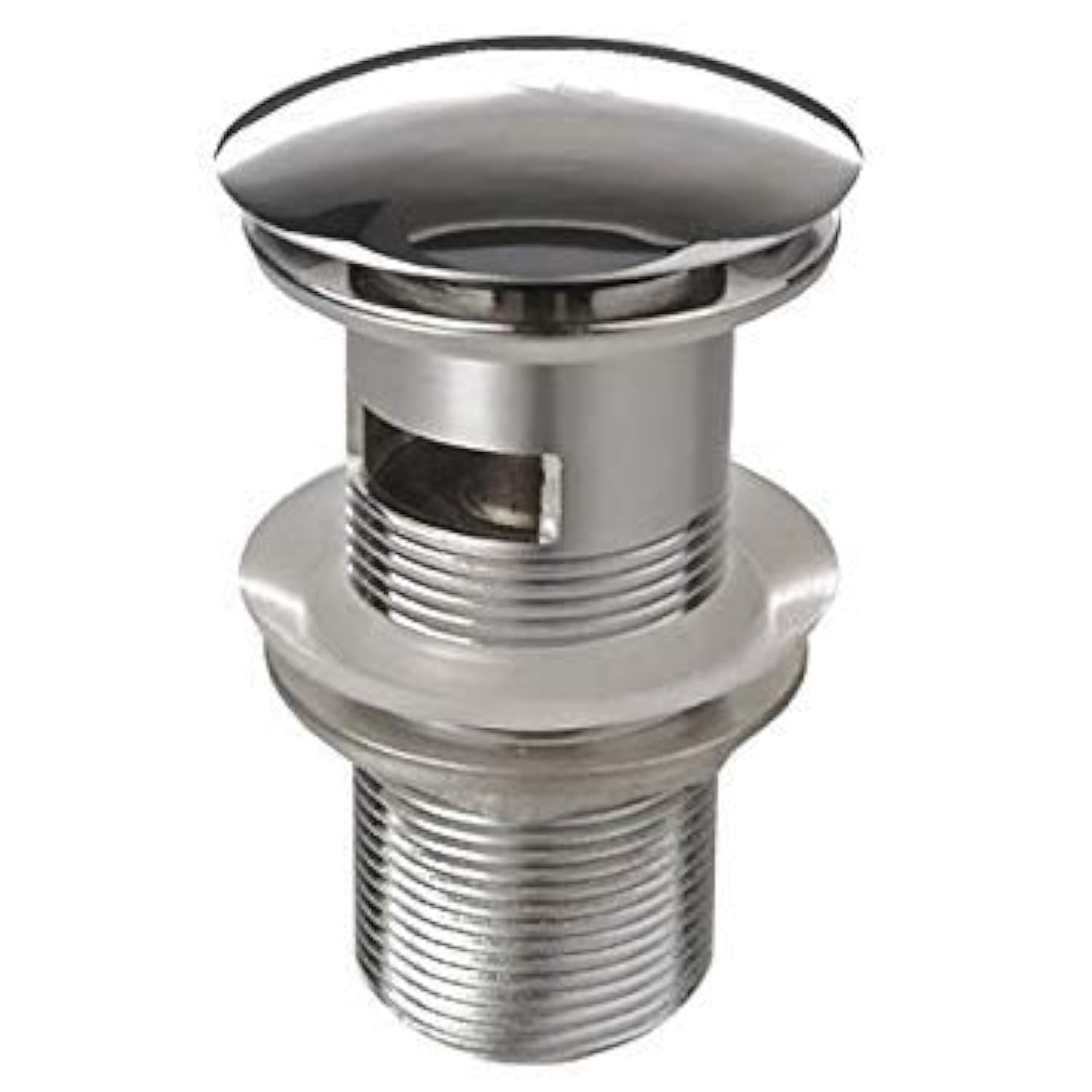 iBathUK Chrome Slotted Bathroom Basin Sink WasteTap Push Pop Up Click Clack Plug TW07