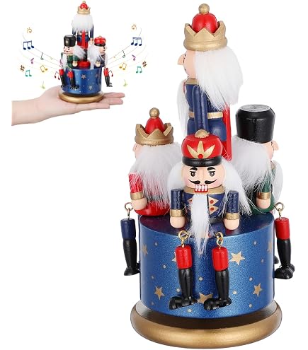 Amazon.com: Cabilock Vintage Nutcracker Music Box, Handmade Wooden
