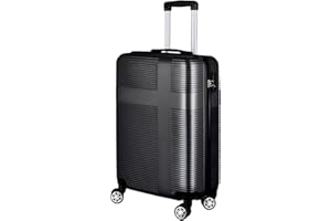 LUMINATERY Carry On Luggage 20 Inch 22x14x9, Hardshell ABS Suitcase with Double Spinner Wheels, Lightweight with TSA Lock, Black