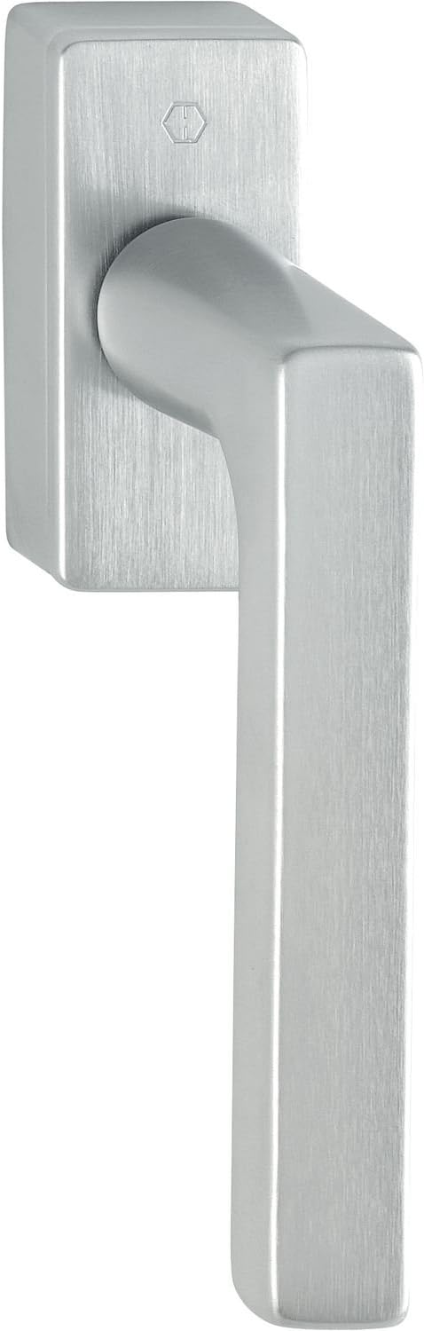 HOPPE 10763571 Window Handle Dallas VarioFit, VK 7 x 32-42 mm, Matte Stainless Steel, Silver, Edelstahl matt