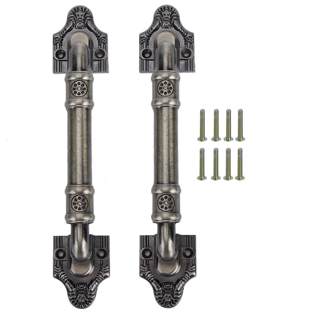 Cikonielf 2Pcs Vintage Door Handles Zinc Alloy Wardrobe Drawer Cabinet Pull European Retro Style Bronze Color