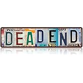 Vintage Dead End Wall Decor Street Signs Home Bar Coffee Metal Tin Signs 16 x 4 Inches