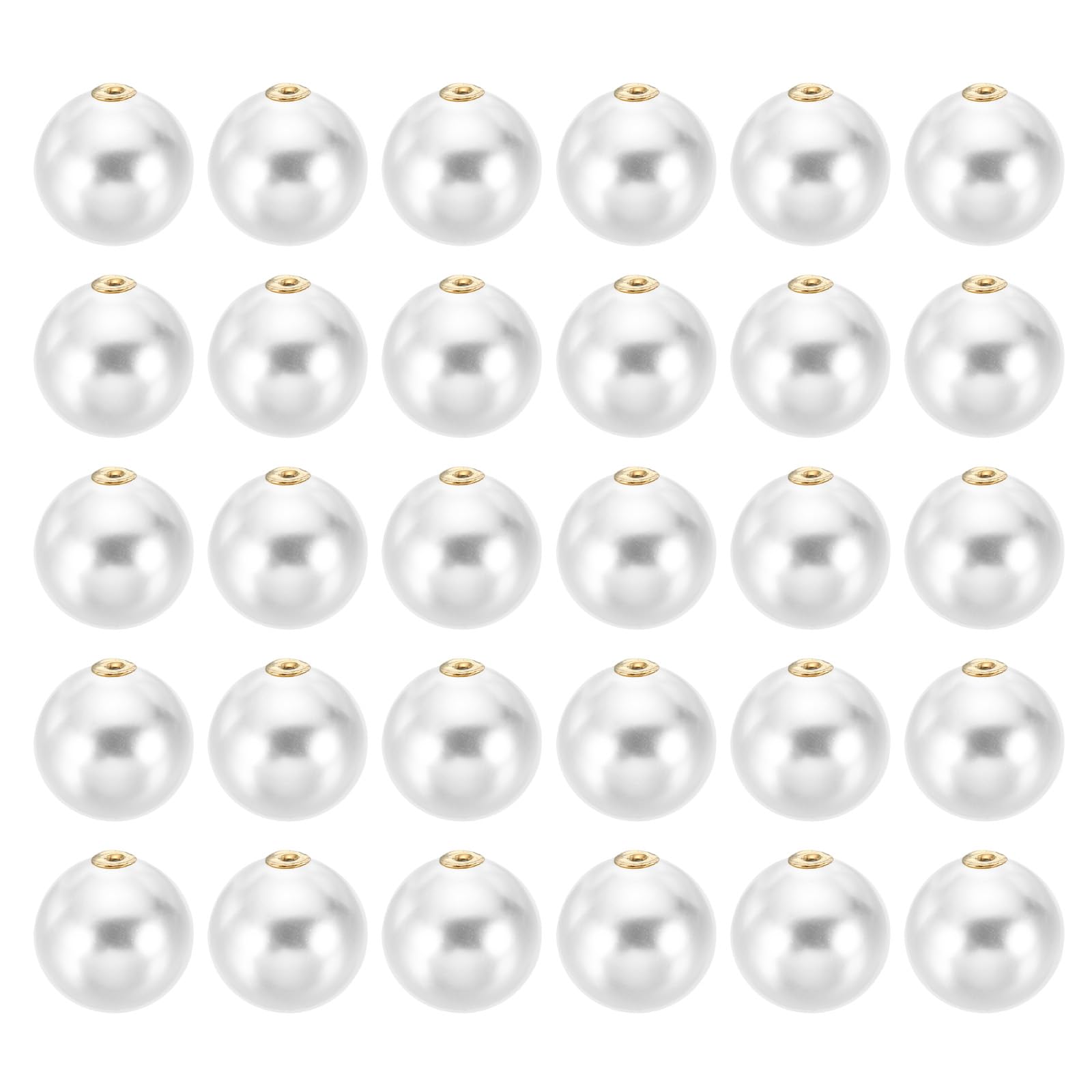 PATIKIL 12mm Backs, 100 Pcs Pearl Backs Replacements Backing Locking Supports Large Faux Pearl Charm for Studs Heavy Ears Ear Lifting Making, Golden White