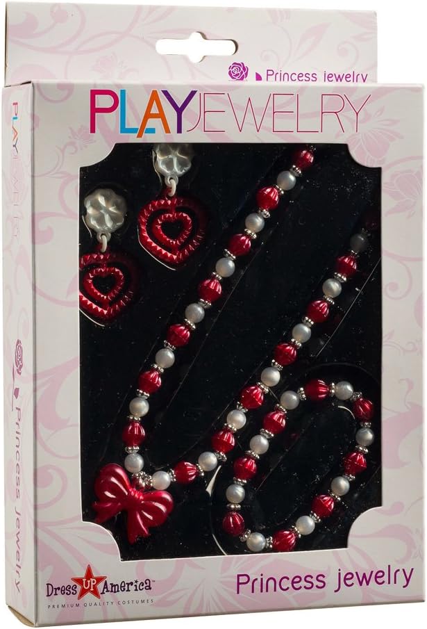 Dress Up America Jewelry Set For Little Girls, Princess Jewellery Box Includes Beautiful Necklace, Bracelet & Earring - Image 4