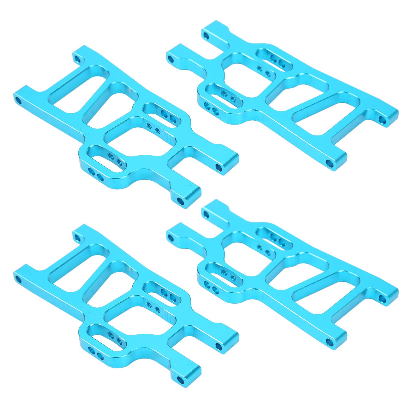SUNGOOYUE Front Rear Suspension Arms, 4 Pcs Front Rear Suspension Arms Set Vehicle Scale Accessories for HSP Racing 94111 1/10 RC Car Upgrade Parts Replacement (Blue)