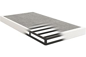 NHODIR Box Spring for Twin Bed, 5 inch Twin Box Spring Only, Strong Metal Frame Mattress Foundation, No Noise, Easy Assembly