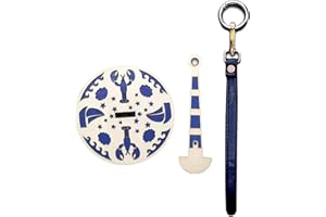 GISMTR Portable Wrist Yarn Holder, Wooden Wrist Yarn Holder, Wooden Twirling Mechanism Spinning Needles for Knitting Crocheting Presents for Craft Lovers (E)