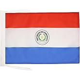AZ FLAG Paraguay Flag 18'' x 12'' cords - Paraguayan SMALL flags 30 x 45cm - Banner 18x12 in
