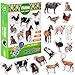 Fridge Magnets for Toddlers - Magdum - 16 Farm Animal Magnets for Refrigerator - Magnetic Animals for Children - Realistic magnets for Kids – Learning Set - Baby Educational Gift