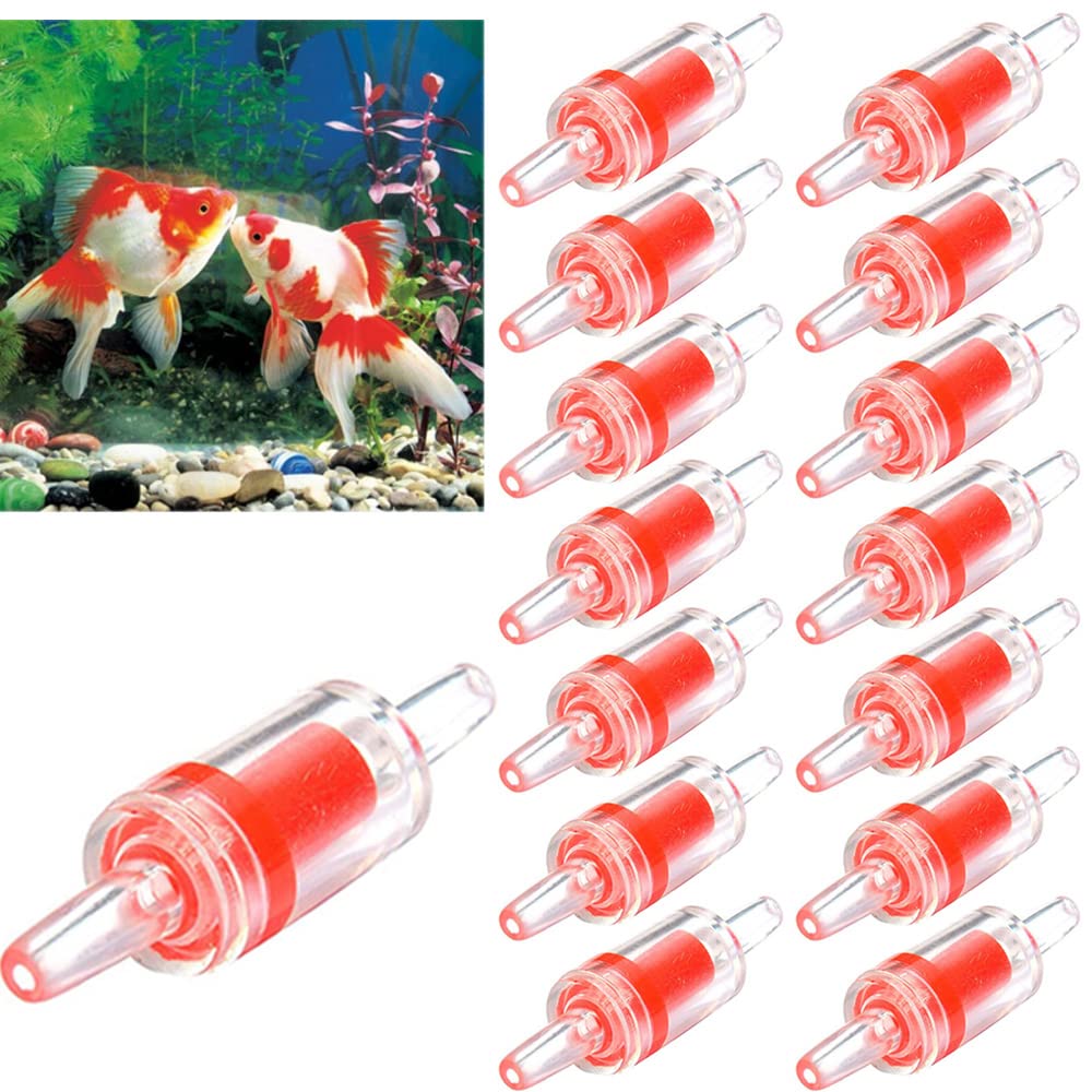 Greluma 15 Pcs Aquarium Air Pump Check Valves Plastic One Way Non-Return Check Valve