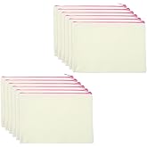 uxcell Canvas Makeup Bags, 12 Pcs Travel Cosmetic Bags Bulk, Multipurpose Blank Toiletry Zipper Pouches Blank DIY Craft Bags Pencil Bag for Women Teens, Pink