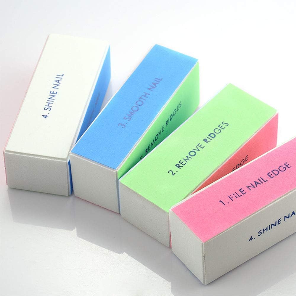 4PCS Nail Buffer Block, 4 Sided Way Nail File Block, Nail Files