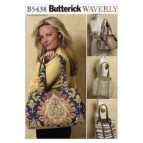 Butterick Patterns B5438 Totes and Cell Phone Case, One Size Only