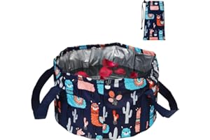 SAIVEINA Collapsible Foot Bath Basin for Soaking Feet, Portable Foot Bath Tub Bag with Handles, for Adults and Kids, Pedicure Foot Spa Bucket for Outdoor Washing Camping Travel