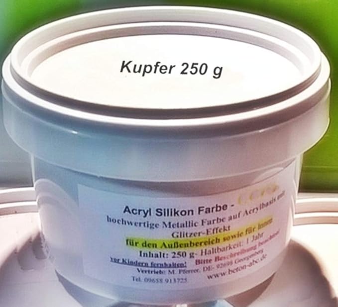 Kupfer Metalic 250 g, Betonfarbe Acryl Silikon (EUR 6,36/100 g)