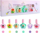 LOPHE Nail Polish Set for Kids 6 Rainbow Colors Non-Toxic Peelable Quick Dry view 6