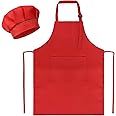 Sunland Kids Apron And Hat Set Children Chef Apron For Cooking Baking Painting