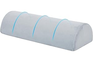 Shinnwa Knee Pillow for Back Sleeping, Half Moon Bolster Pillow for Legs and Back Pain, Leg Pillow with Washable Cover, Lumba