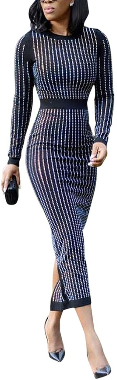 sequin bodycon midi dress