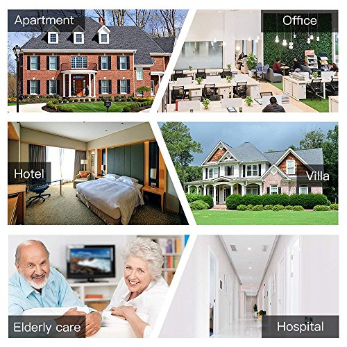 Timbre Inalámbrico Para Exterior, Timbre Impermeable con 1 Transmisor y 1 Receptore, Alcance a 300m, 36 Melodías, Volumen Ajustable, Timbre para Ancianos, Casa, Oficina, Hotel,con LED Flash(Negro)