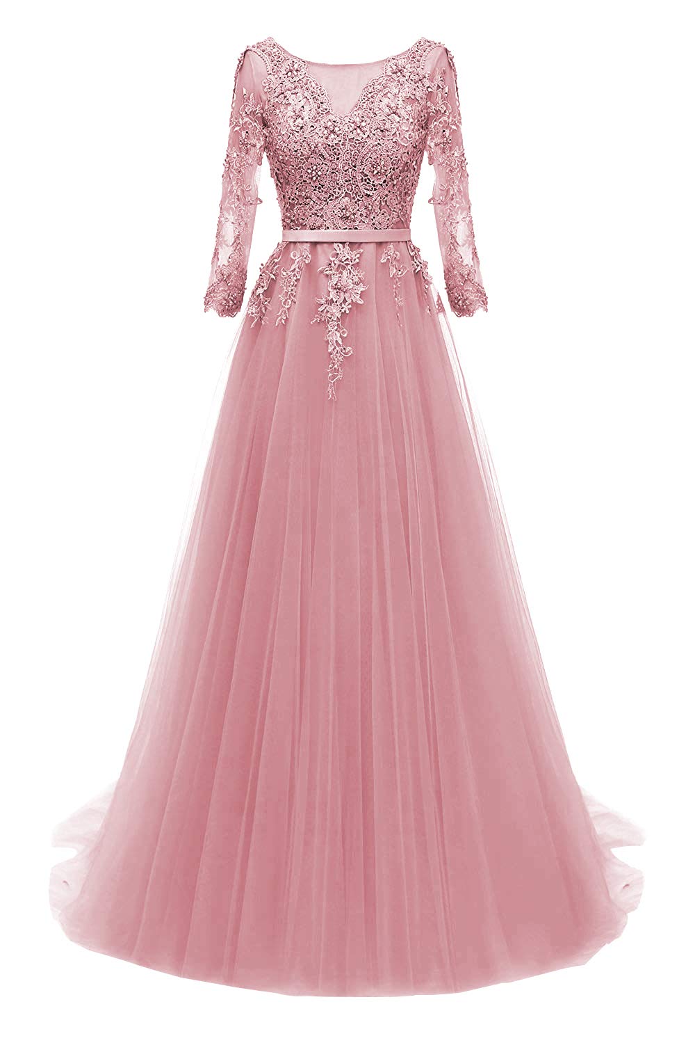 H.S.D Bridesmaid Dresses Long Prom Evening Dress Lace Applique Beaded