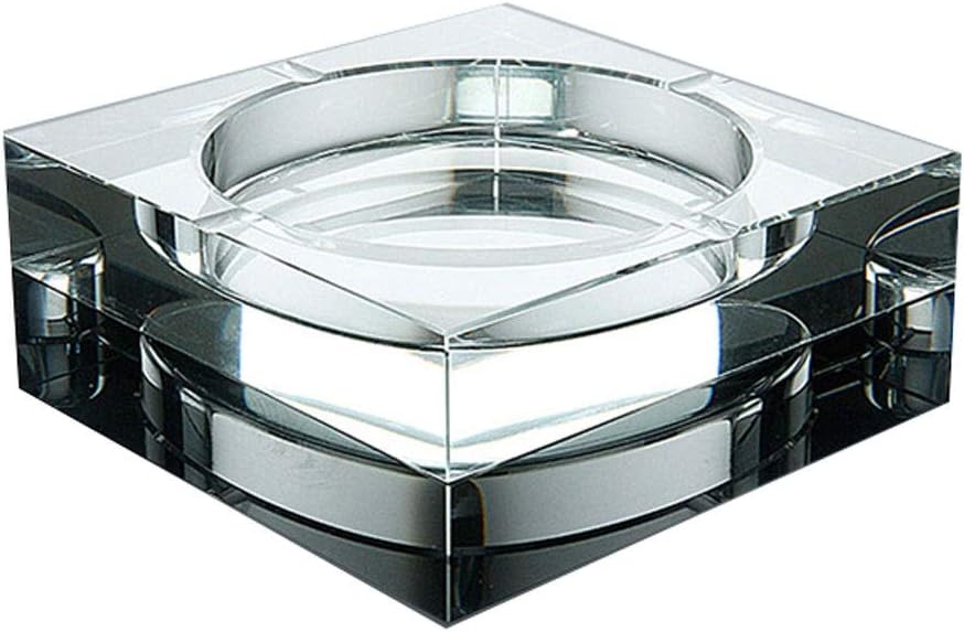 Cigarettes Ashtray Square Glass Ashtray Transparent