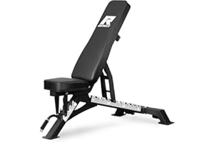 RITFIT Adjustable Weight Bench with Multiple Back Positions for Full Body Workouts, Incline, Decline, and Flat Settings for Home Gym Strength Training, 1300LB Capacity