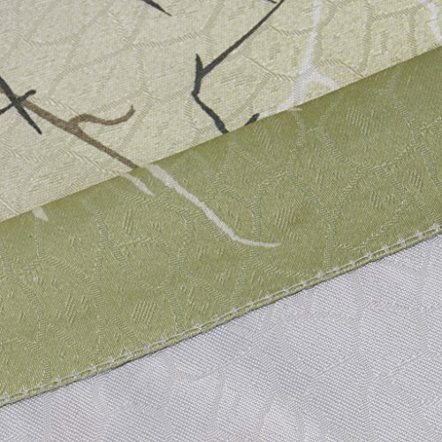 Leyden Grommet Top Print Country Green Maple Leaf Lined Curtain Drapes Multi Custom (One Panel) 50Wx84 L