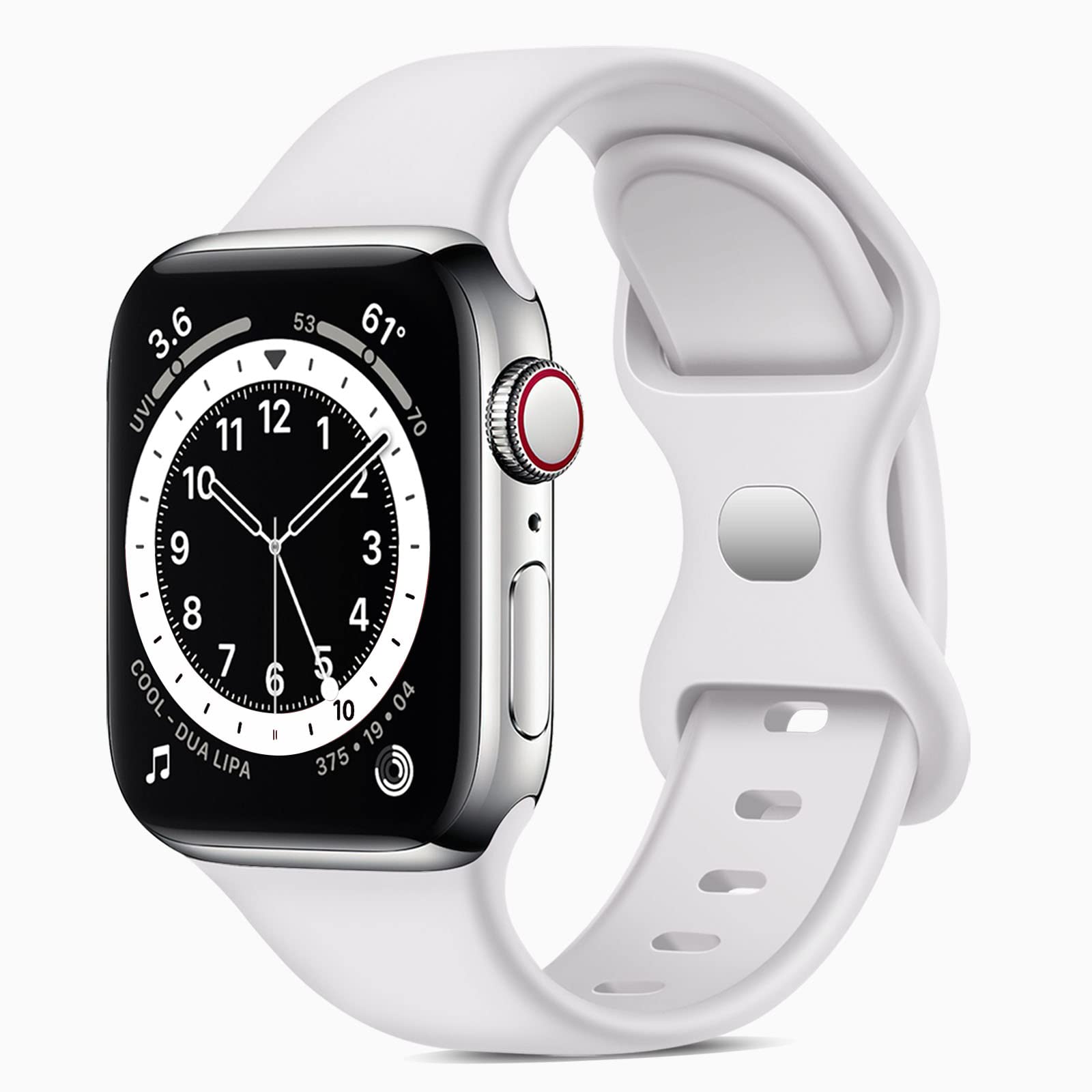 TEFLOTY Compatible with Apple Watch Straps Silicone Sports Smart Watch Wrist Straps 38mm 40mm 41mm 42mm 44mm 45mm 49mm, Watchband For Women Men, Replacement For Iwatch Series 8 Se 7 6 5 4 3 2 1