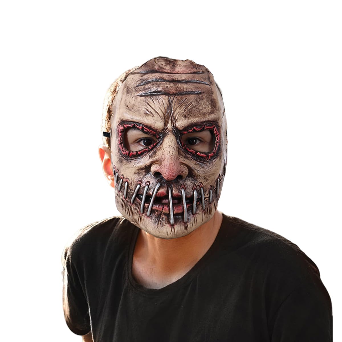 LGWJHCY Red Terror Latex Mask Headwear, Halloween Masks, Terror Masks, Realistic Costume Party Cosplay Props, Funny Face Masks for Halloween, Carnival Costume Party