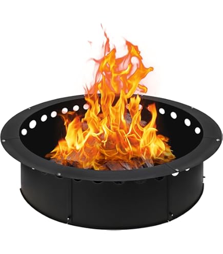 Amazon.com : OUSHENG Smokeless Fire Pit Ring Outdoor, 33 Inch
