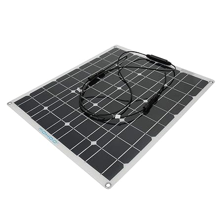 Solarpanel MOHOO 50W 20A 12V-24V Solaranlage semi-flexibel Solarzelle ideal für Garten Wohnmobil Caravan usw.