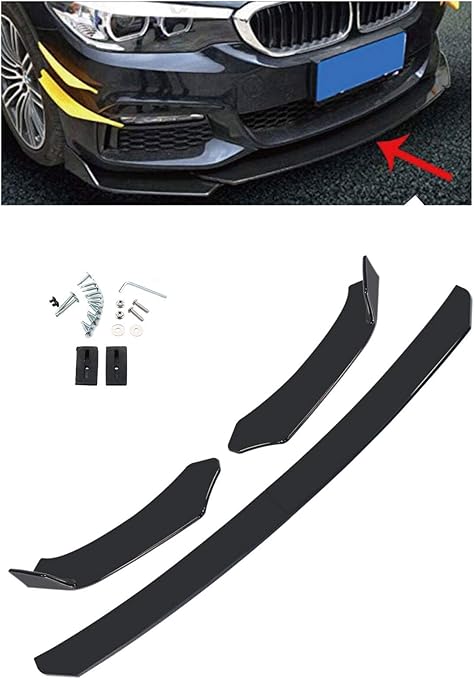 Amazon Morytrade フロントスポイラー リップ スポイラー 分割 車 自動車 汎用 エアロ 丸型 フロントスポイラー 車 バイク