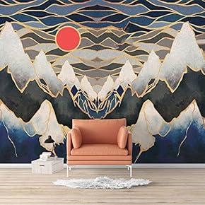 Wall Mural Nordic Style Nature Landscape Removable Wallpaper Wall Sticker for Bedroom Living Room - 66x96 inches