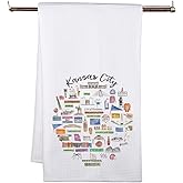 MNIGIU Kansas Travel Gift Kansas Kitchen Towel Kansas Kitchen Decor for Housewarming Kansas Souvenir Gift (Kansas Towel)