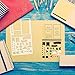 Journal Stencil Set Plastic Planner Stencils 12 Pieces New Design Sheets DIY Journal Accessories for Travel Journal Work Schedule Scrapbook Notebook and Christmas Gift Card, Sirensky