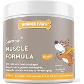 Premium Canine Mobility &amp; Strength Supplement for Dogs &ndash; Helps Maintain Healthy Muscle Mass, Recovery &amp; Performance &ndash; with Clinically Studied HMB, Bone Broth &amp; Collagen &ndash; 3.17 oz